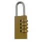 brass combination padlock with 4 digits