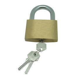 Standard brass padlock with keys