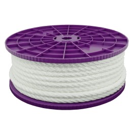 White polypropylene rope - spool 