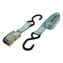 Self-locking buckle ratchet tie down + 2 hooks 