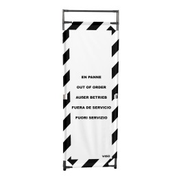 Barrière d'intervention inox 1000 mm